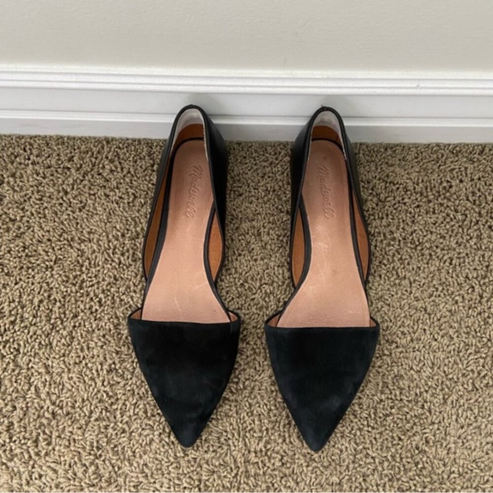 Madewell D’Orsay Flats – Black Suede (Size 9) | Timeless Elegance